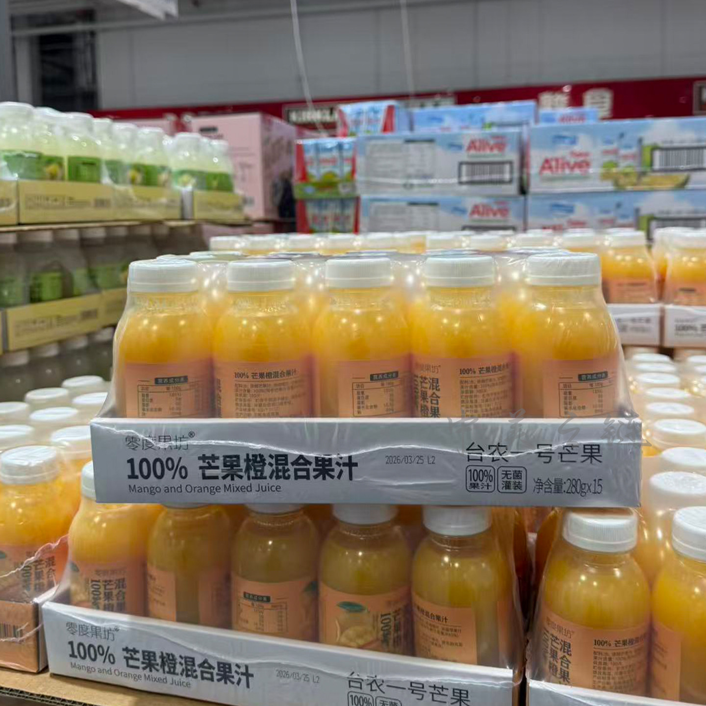 Costco代购 零度果坊100%芒果橙混合果汁果味饮料芒果汁营养补充