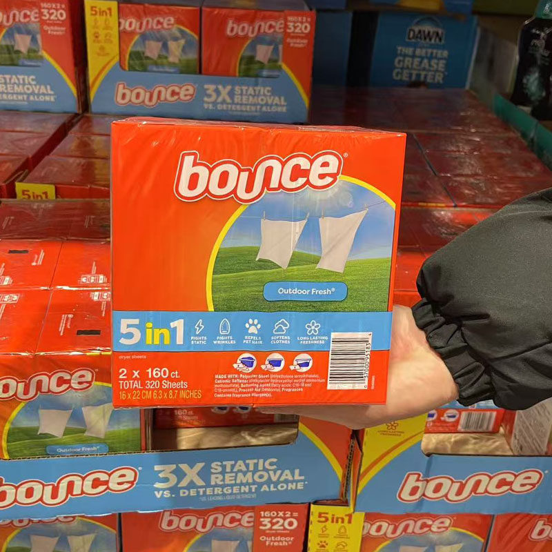 Costco现货 美国Bounce邦氏四合一烘衣机用织物柔软纸香衣纸柔顺