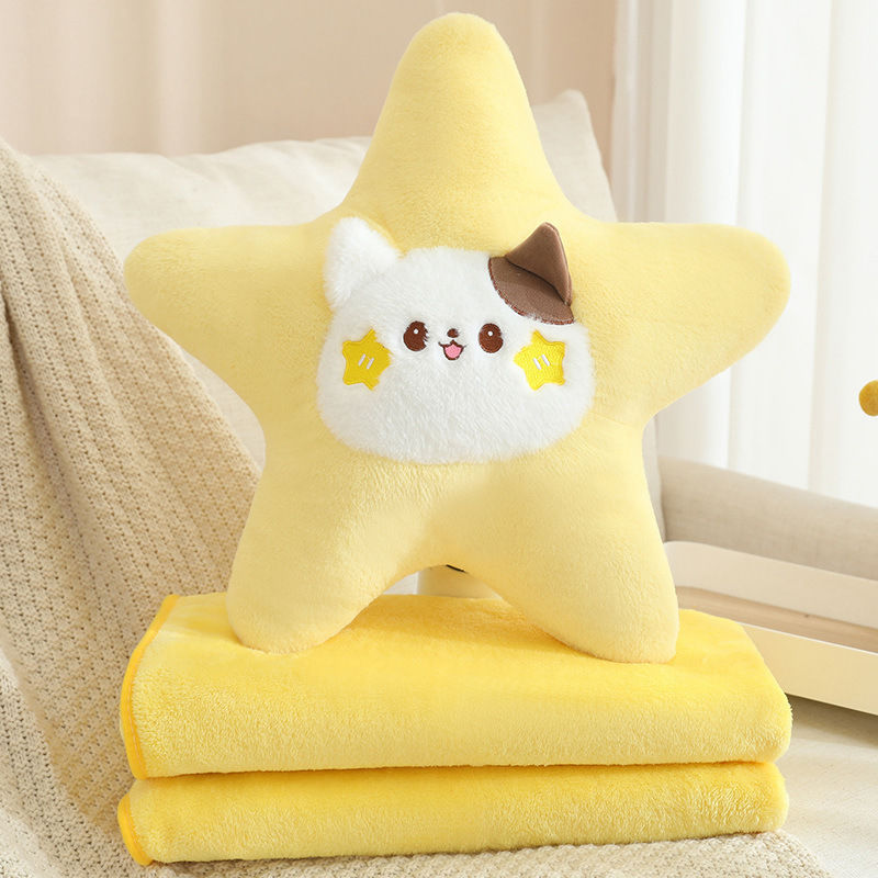 星星动物抱枕猫咪陪睡超软布娃娃毛绒玩具玩偶礼物狗狗小熊五角星