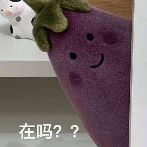 网红小红书紫茄子玩偶抖音毛绒玩具可爱生日礼物毛绒公仔抱枕男女