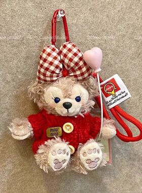 毛绒公仔汽车钥匙扣包包挂件钥匙串高级感玫玫玫挂件情侣汽车装饰