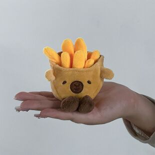 网红水豚薯条毛绒玩具卡皮巴拉公仔包包玩偶挂件少女心钥匙扣饰品