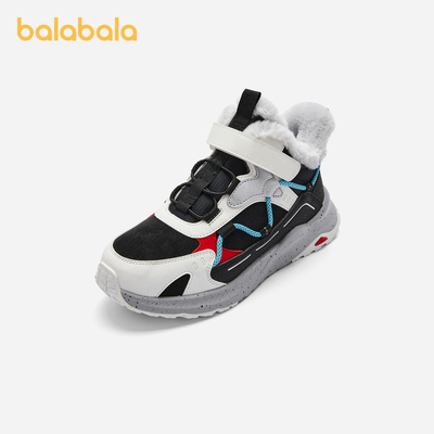 巴拉巴拉运动靴男童女童加绒防滑