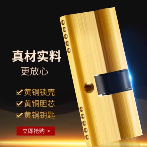 全铜单排弹子锁芯AB防盗门锁芯