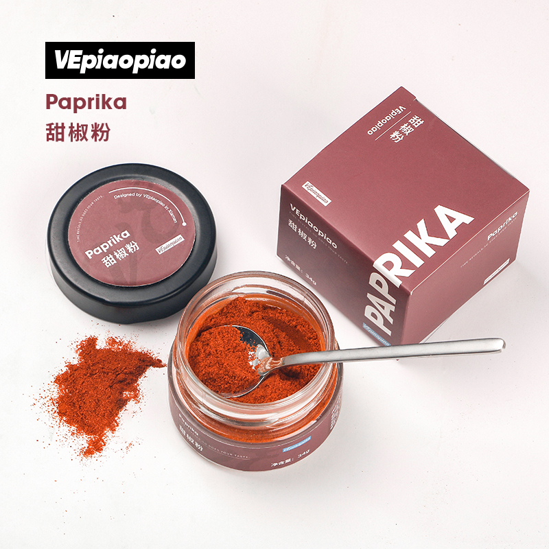 VEpiaopiao 红甜椒粉Paprika纯甜椒粉 匈牙利烩饭烤鸡西餐调料 粮油调味/速食/干货/烘焙 辣椒粉料/蘸料 原图主图