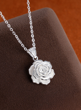 子佩集S990【天仙狂醉】纯银套链项链【MXTL004】玫瑰花花丝工艺