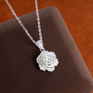 子佩集S990【天仙狂醉】纯银套链项链【MXTL004】玫瑰花花丝工艺