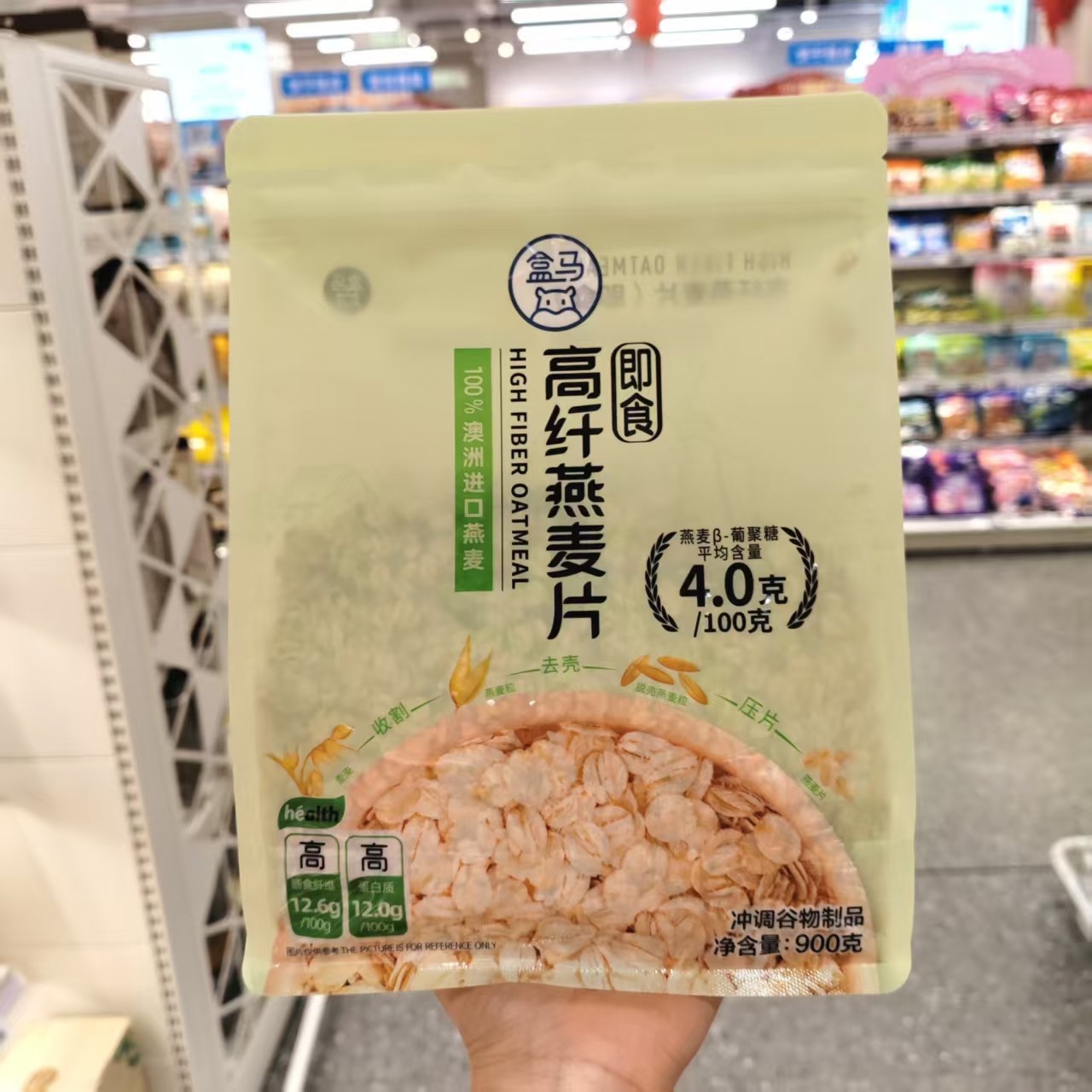 盒马鲜生即食高纤燕麦片900g