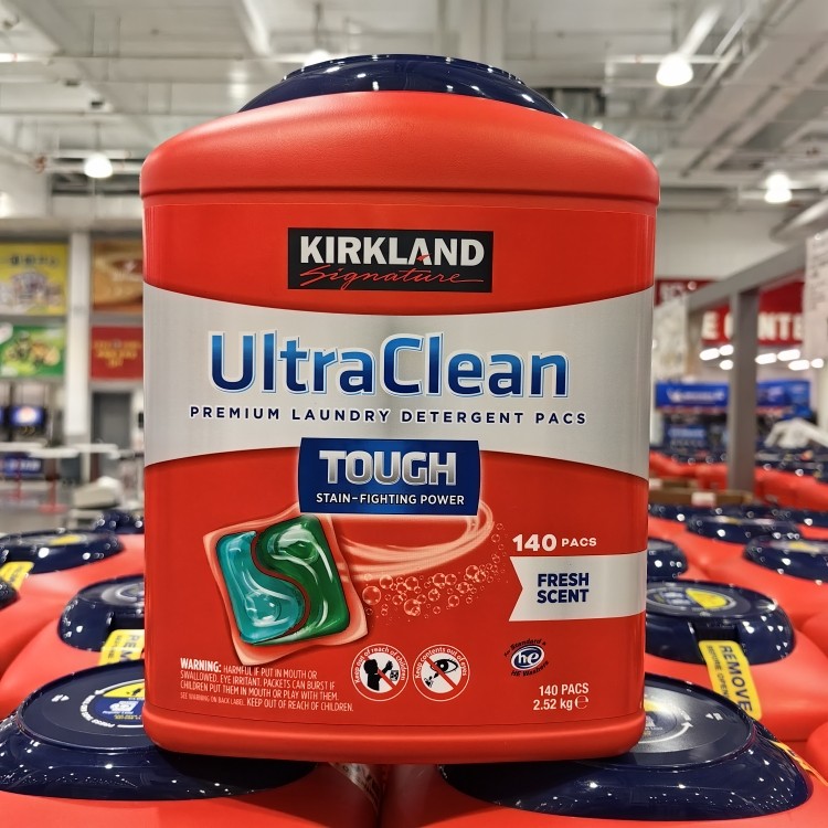 Costco代购KIRKLAND科克兰强效洗衣凝珠胶囊140颗2.52KG深层清洁