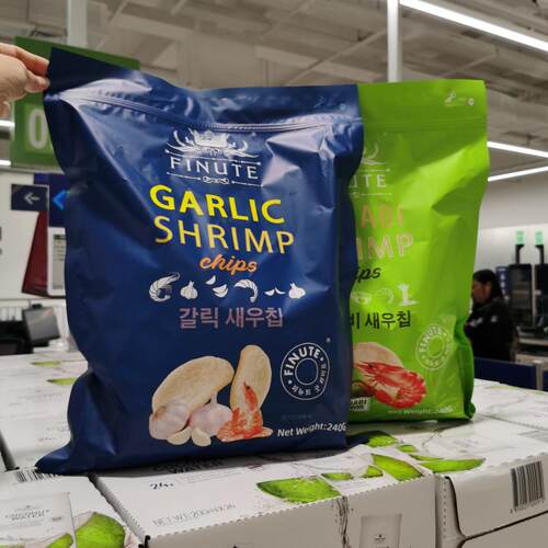 代购韩国进口蒜味300g龙虾片