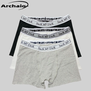Club 小众韩国代购 24fw 标语平角内裤 SuckMyDick经典 Thug