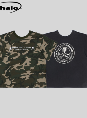 Grailz ProjectGR x Mastermind Japan联名双面穿迷彩骷髅短袖mmj