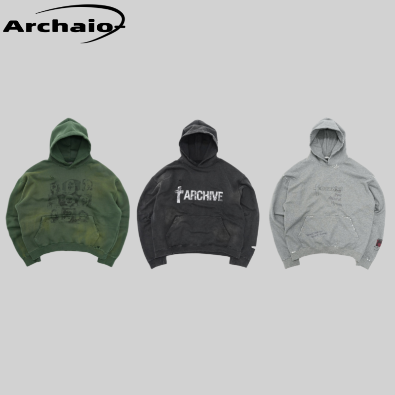 FarArchive水洗做旧破坏帽衫