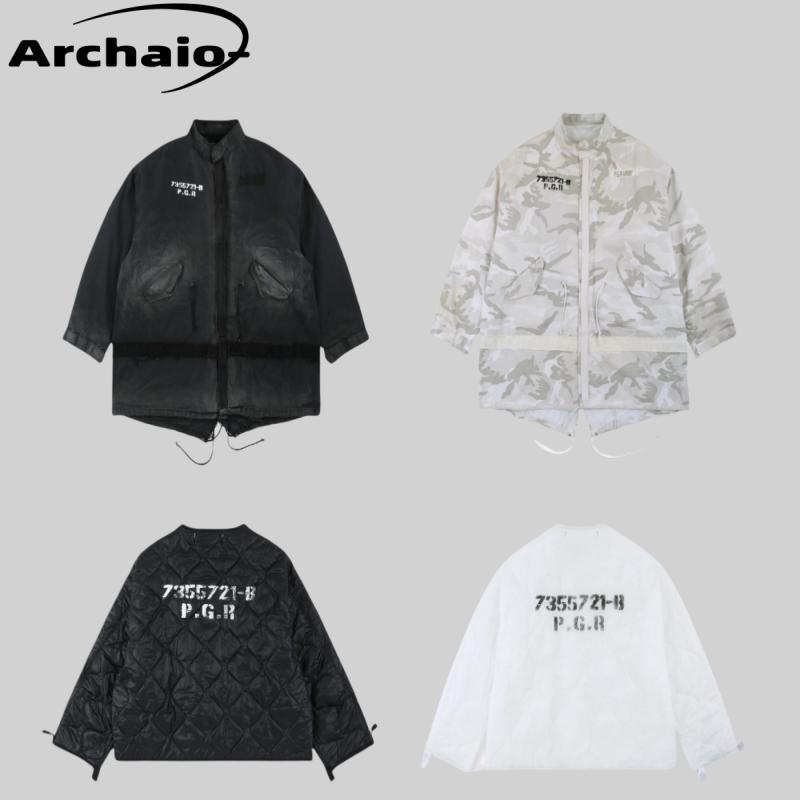 Grailz ProjectGR 24Fw 派克特内里可拆卸棉服水洗做旧长款风衣韩