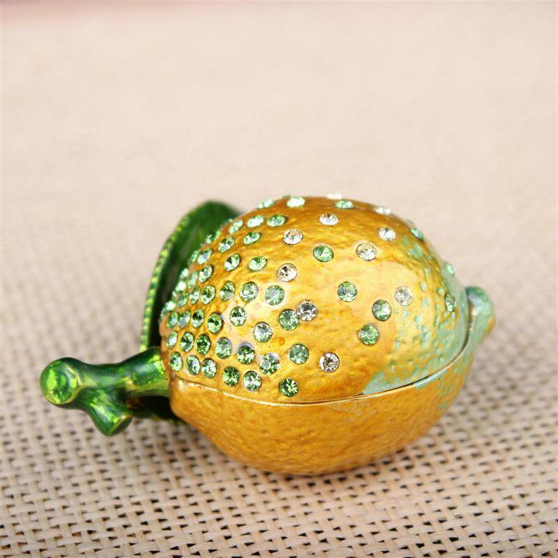 跨境新品珐琅首饰盒手工艺品会销礼品柠檬桌面摆件家居饰品收纳