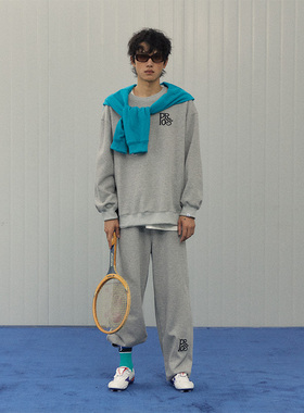 PROS BY CH休闲裤男春秋基础款立体绣花刺绣直筒宽松潮牌情侣卫裤