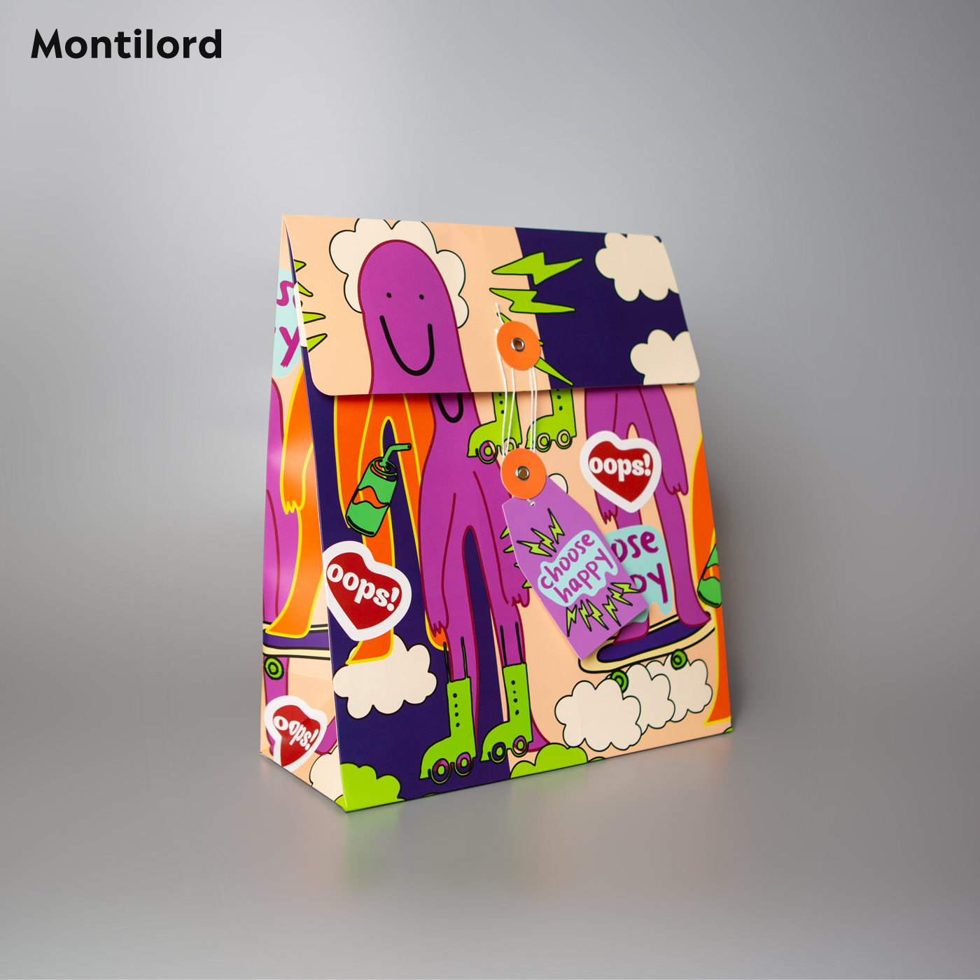 『Montilord』No Bad Days 纸质收纳袋 大号 文件袋礼品袋杂物袋购物袋收纳好帮手好运加厚办公家用