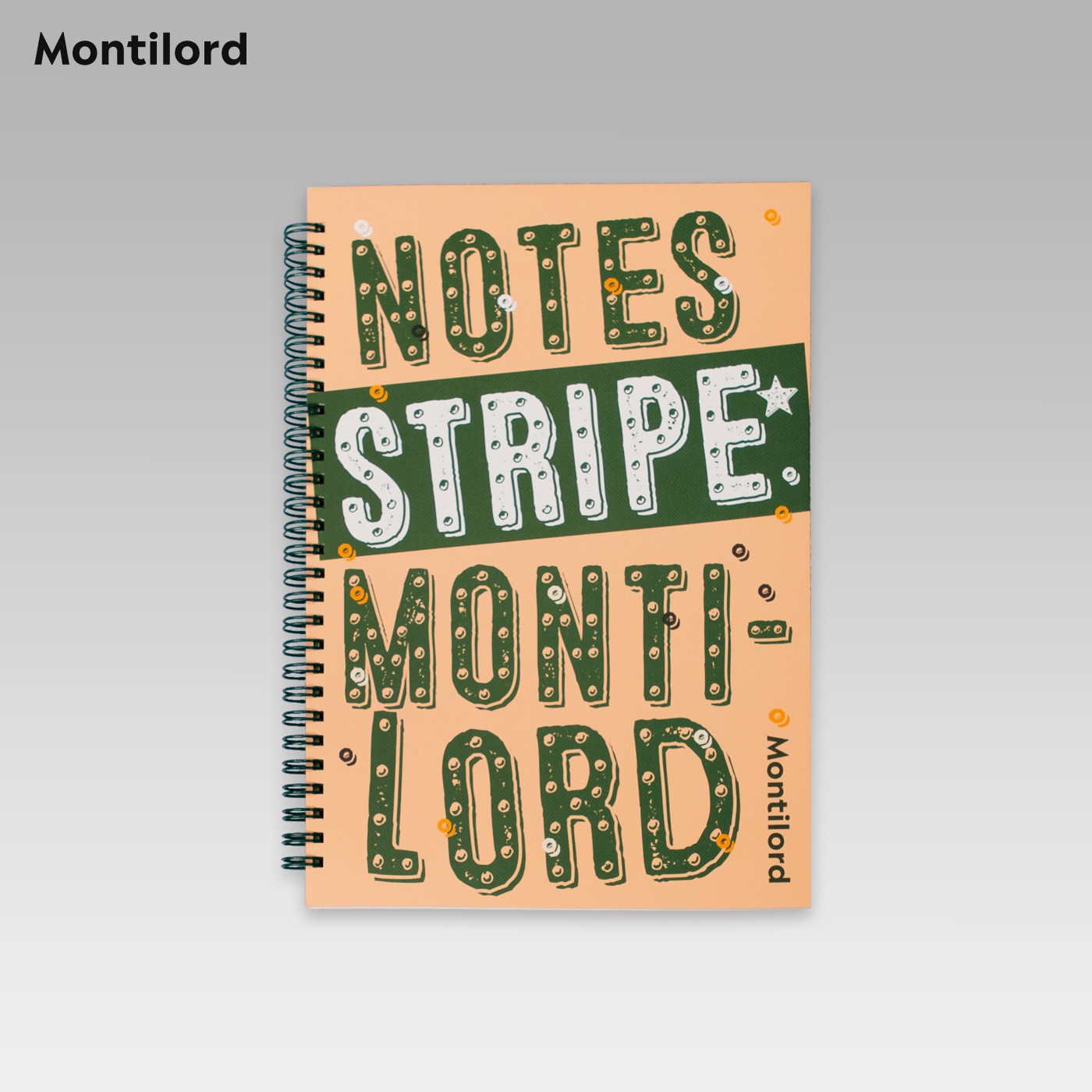『montilord』b5横线笔记本 厚纸 stripe铆钉线圈本记事本笔记记录学
