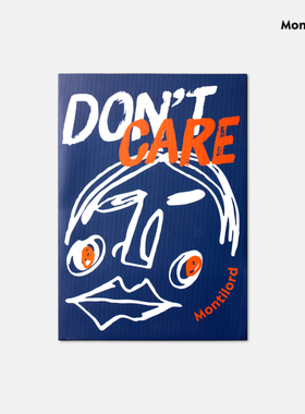 『Montilord』纸质文件夹A4 Don't care 资料商务档案合同简历办公学生考研收纳L型ins风文具高颜值美观好看