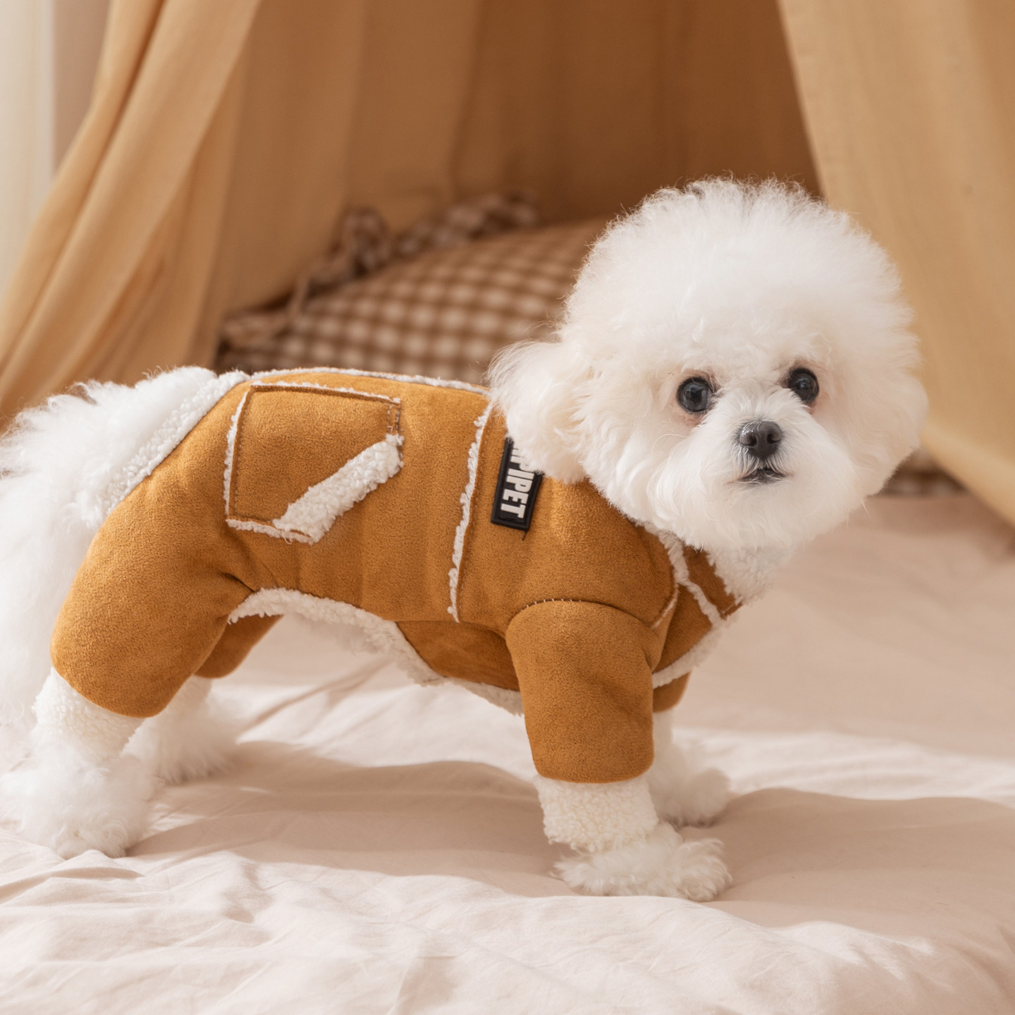 狗狗衣服麂皮绒牵引棉衣泰迪博美小型幼犬秋冬加厚保暖宠物四脚衣,宠物/宠物食品及用品,狗宠物服装/雨衣,淘宝优惠券,粉丝福利购,淘宝优惠卷