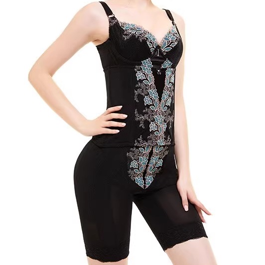 福利款星光黑色套装身材管理器收腹提臀美容院产后修复塑身美体衣