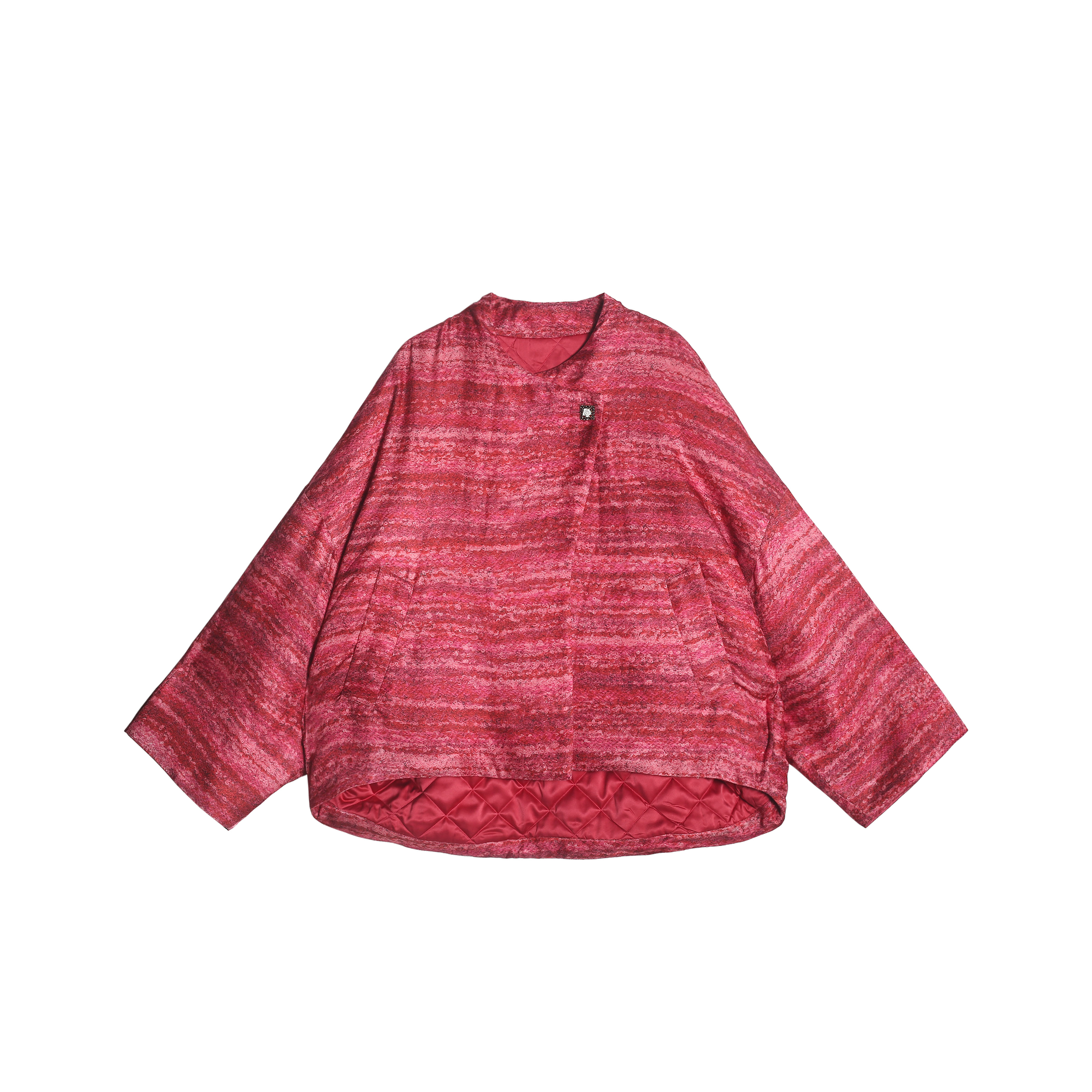 【大娇来了】100桑蚕丝 定制植物染 加厚 加厚廓形外套