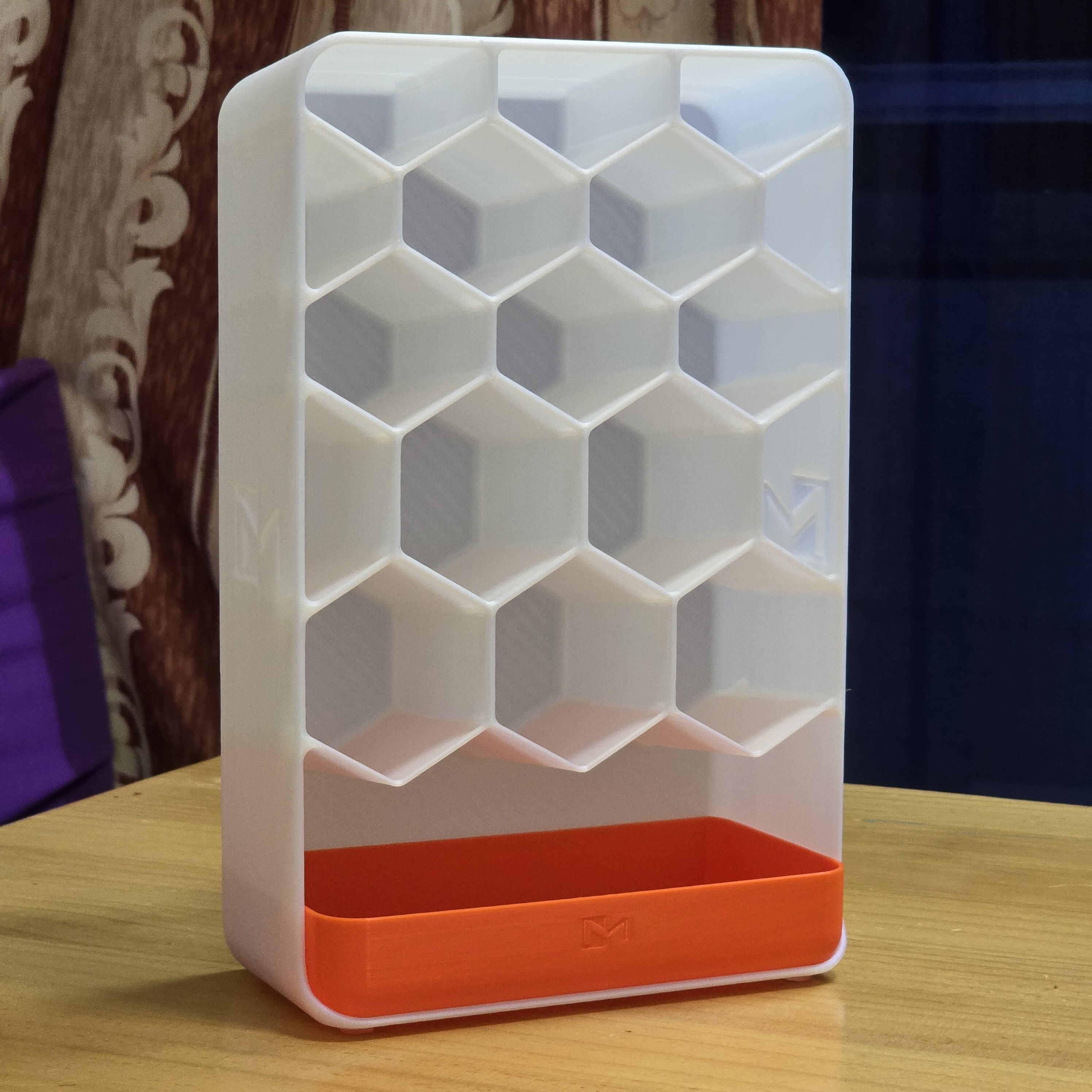 慢半拍3D打印塑料桌面蜂窝收纳盒