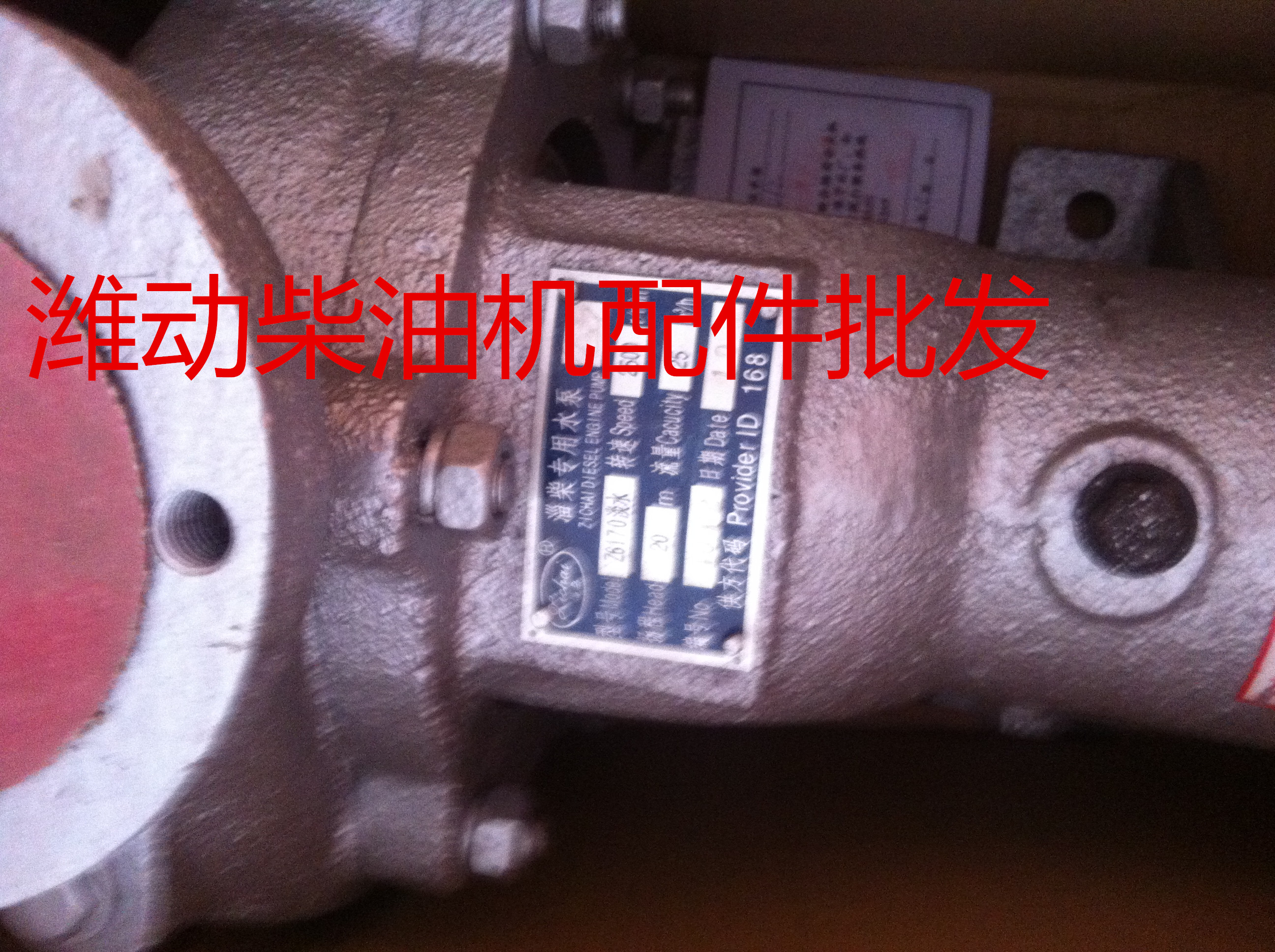 淄博6170 8170海水泵淄柴柴油机配件船舶柴油机配件淄柴170淡水泵