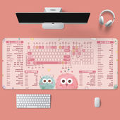 初学键盘布局说明鼠标垫办公快捷键桌面垫子可爱卡通定制女超大号