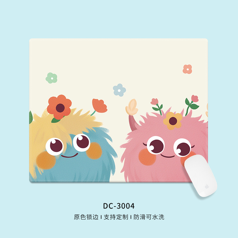 简约卡通鼠标垫防滑桌面垫小号