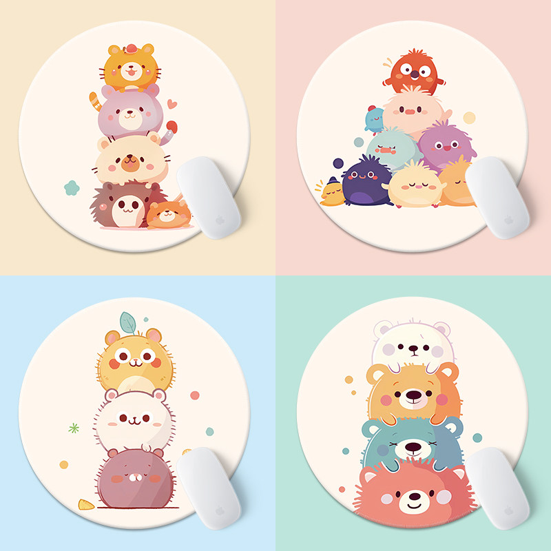 简约卡通滑鼠垫防滑桌面垫办公笔记本垫子护腕耐脏创意可爱滑鼠垫