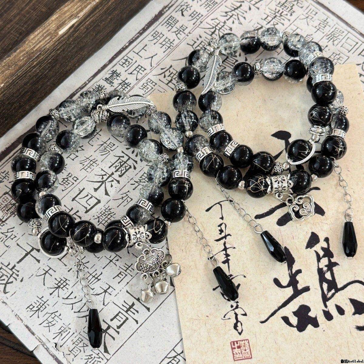 小红书爆款祥云平安锁手链女小众设计新中式国风情侣转运手串礼物