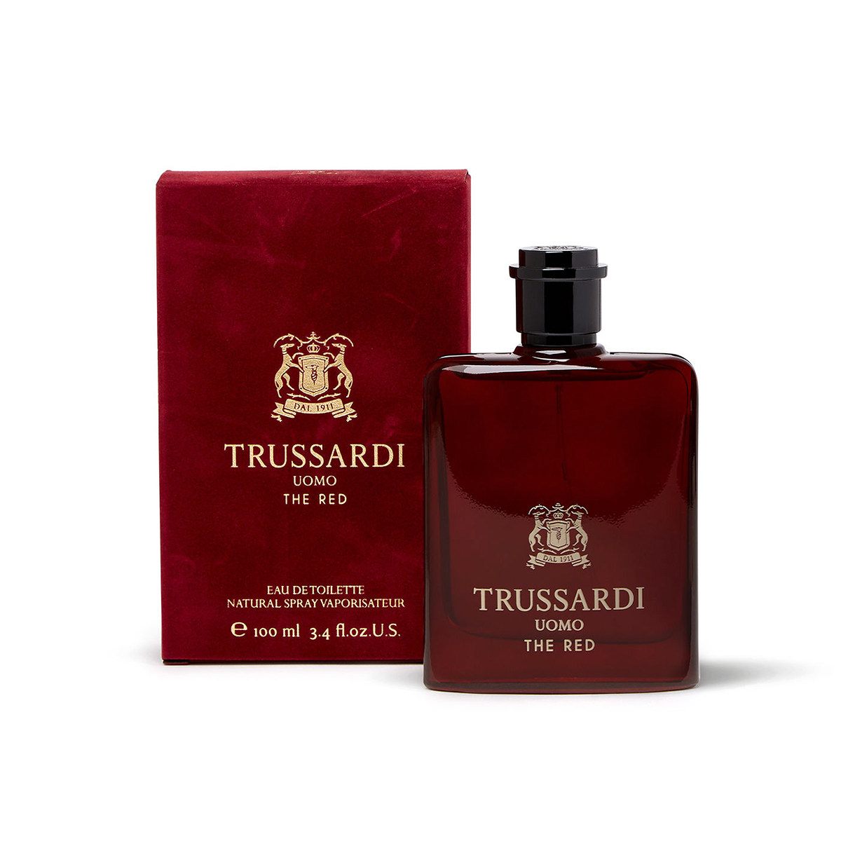 trussardi杜鲁萨迪绯红男士淡香水edt馥奇木香调100ml大牌正品