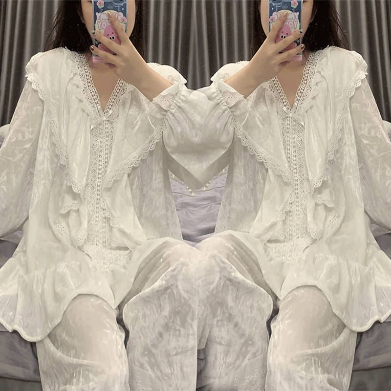 丝绒套头网红风高级感荷叶边