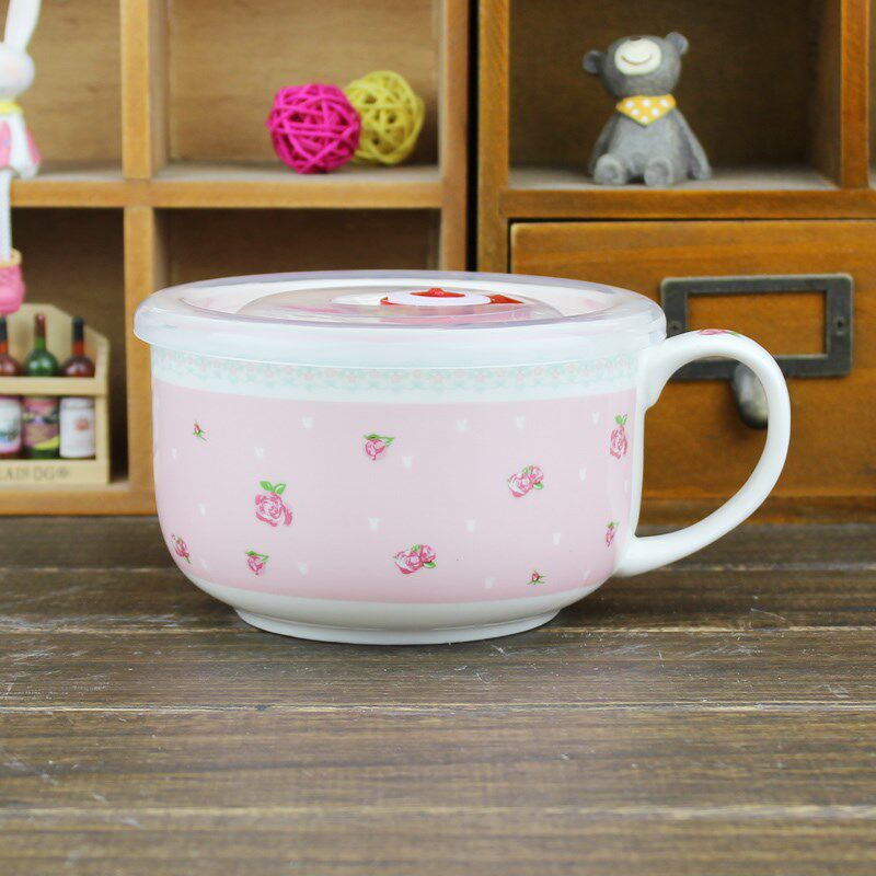 中国磁碗带盖汤碗微波炉专碗带盖泡面碗情侣面杯 用碗卡通餐具面|ruв категории посуда, посуда, чаша - от Buy2taobao.com для оказания профессиональной услуги покупки агента Taobao