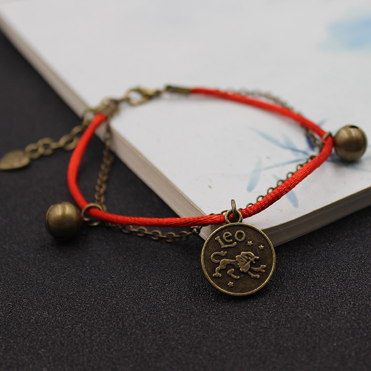 男女學生個性黑色情侶十二星座日韓鈴铛腳鏈腳繩複古紅繩腳環腳镯在類目 3C數碼配件, 手機配件, 手機保護套/殼中 - 來自Buy2taobao.com提供專業的淘寶代購服務