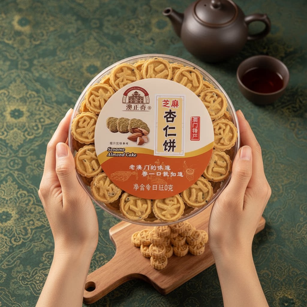 澳门手信粒粒杏仁饼广东四大名饼图片