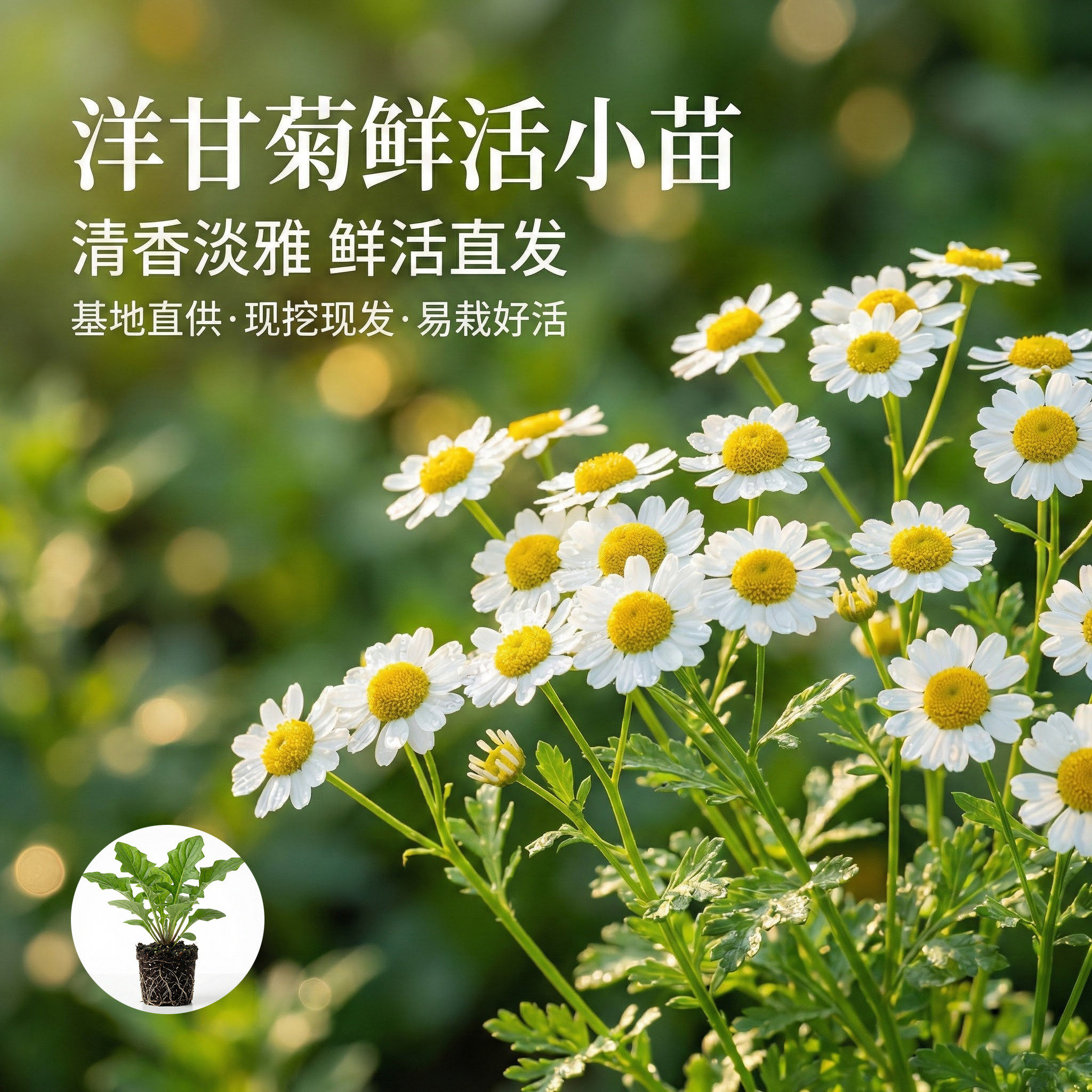 洋甘菊花苗大苗耐寒耐热室内阳台盆栽植物易活花卉云南基地直发