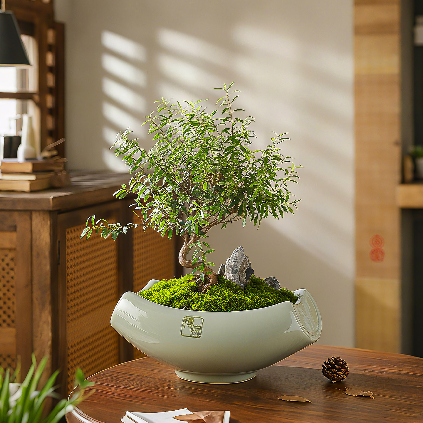 简约中式陶瓷花盆异形大口径盆景