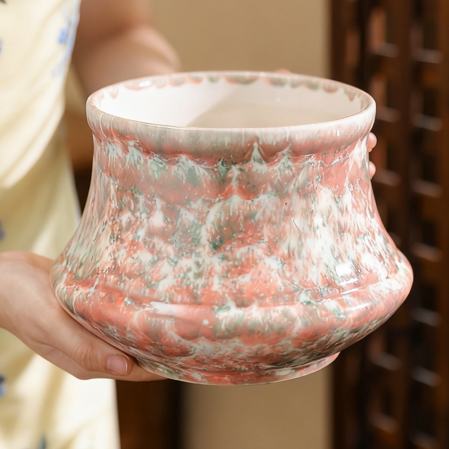 陶瓷花盆创意彩绘现代简约蝴蝶兰