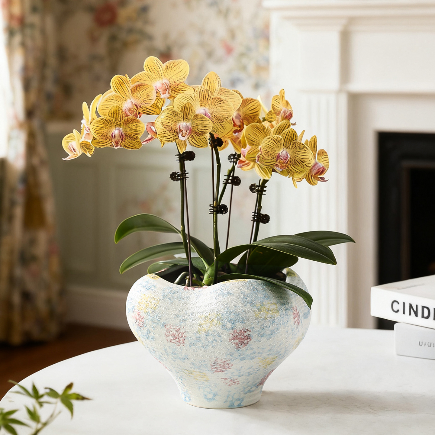 陶瓷花盆现代简约轻奢高级感桌面