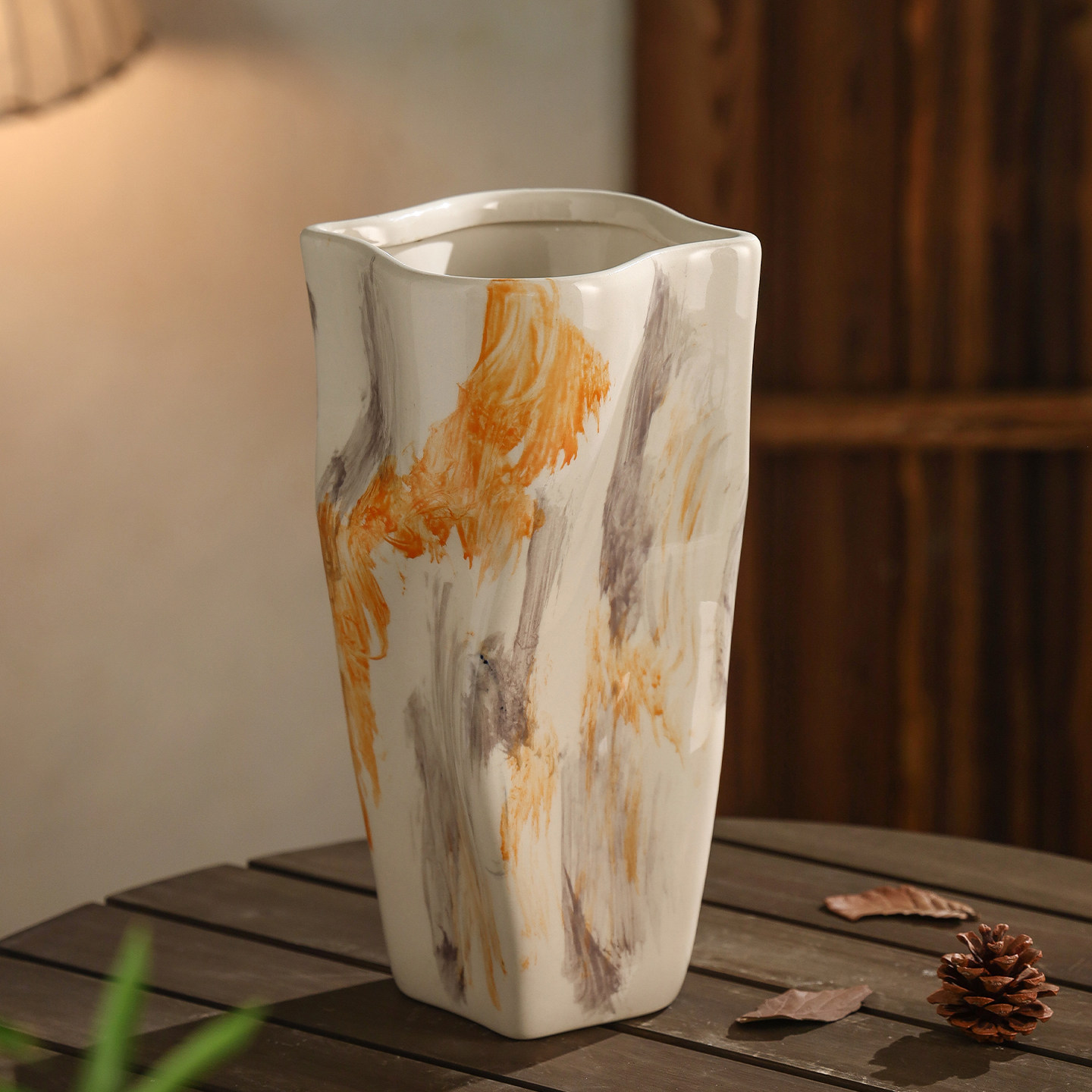 现代简约陶瓷花瓶中式客厅插花装饰品高级感轻奢风家居软装摆件