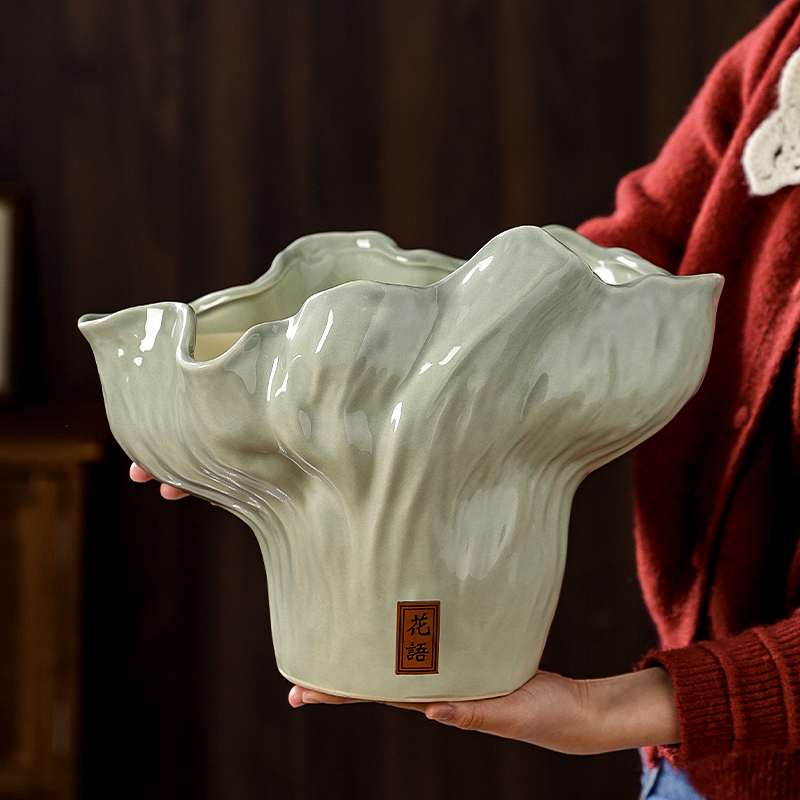 轻奢简约现代创意陶瓷花盆家用个性高档客厅绿植花卉异形盆栽盆