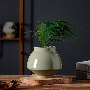 新中式古典陶瓷花盆禅意大号创意流泉枫蝴蝶兰专用梦香兰家居桌面