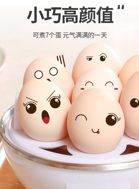 跨境美规110V便携式蒸蛋器 煮蛋机防干烧蒸蛋器煮蛋机Egg steamer