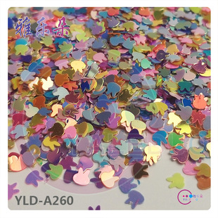 金光兔子亮片4mm美甲奶油胶咕卡套装配件史莱姆手机壳滴胶diy