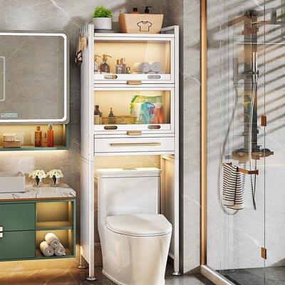 雅贝洛卫生间马桶置物带门收纳架