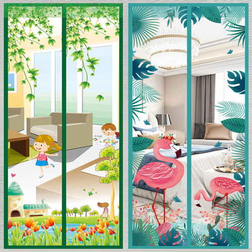 魔术贴高档磁性免打孔防蚊门帘