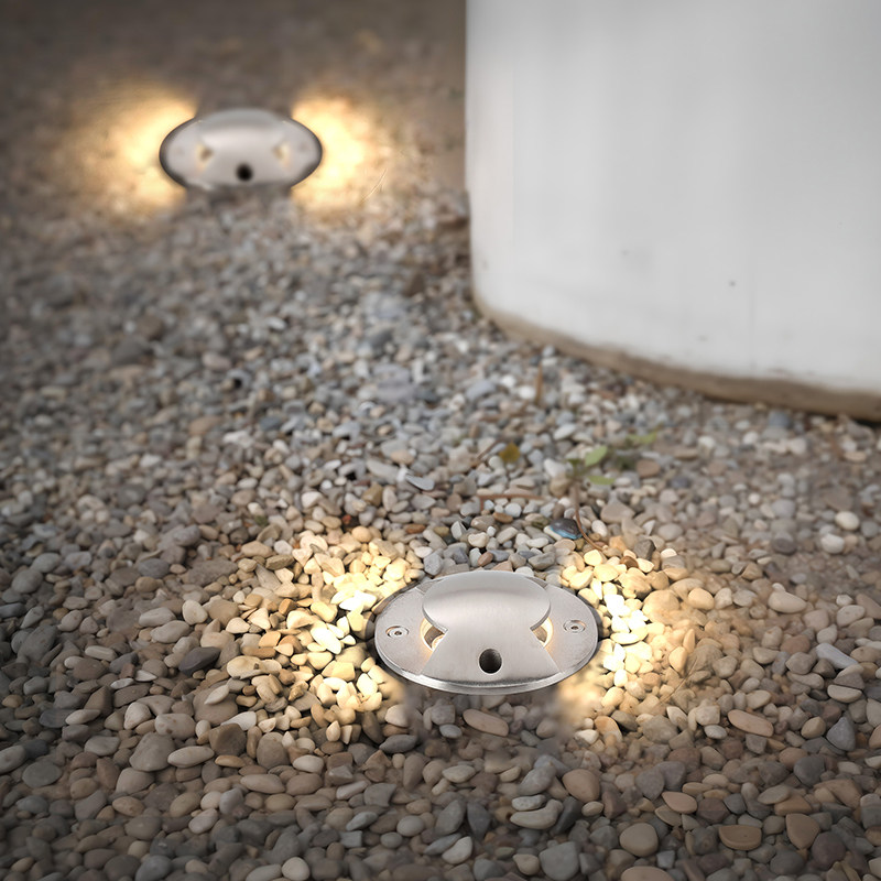 户外防水双侧透光龟背埋地灯墙角走廊过道花园地埋灯景观庭院射灯