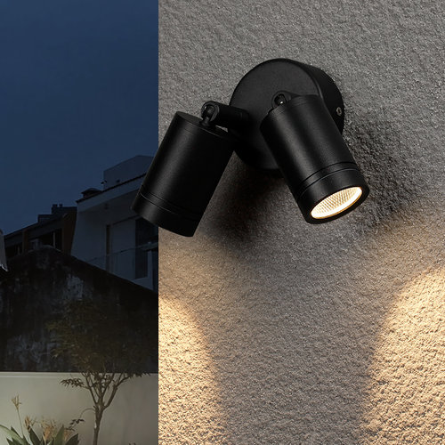 双头户外壁灯防水led门头灯招牌射灯店铺射灯台露庭院入户门挂灯